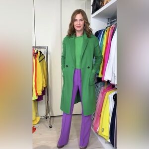 Zara - Trinny Woodall Green Coat Size Medium